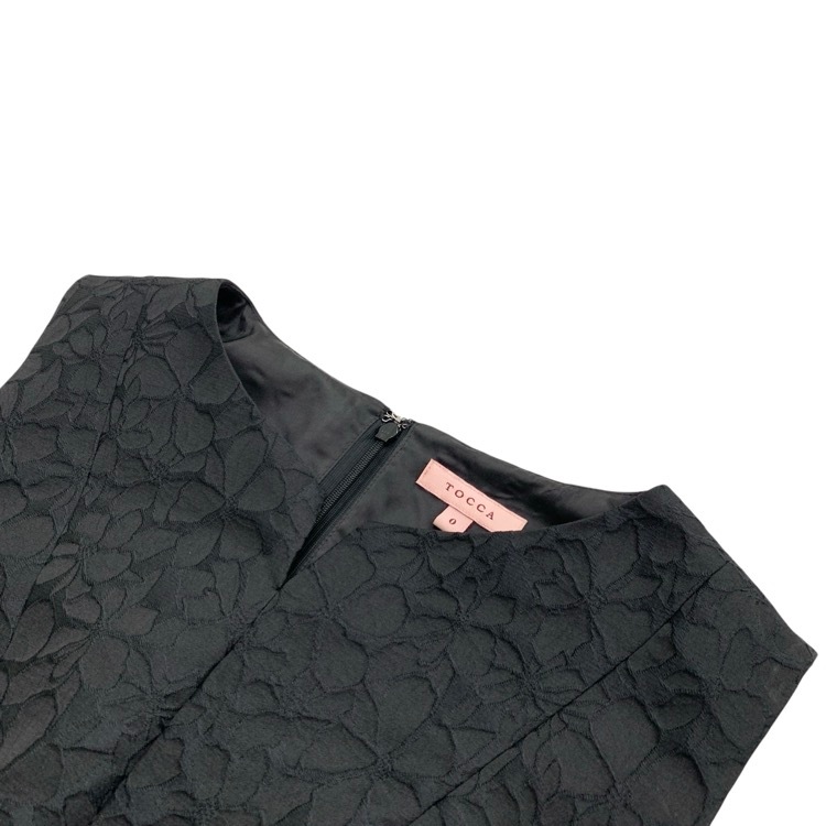 TOCCA トッカ FLOWER MEADOW ドレス フラワージャガードワンピース ブラック 0 OPTOSA0140