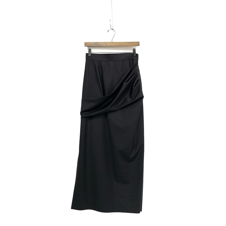 deres デレス FREYA MUSE SKIRT ドレープ タイト スカート ブラック 1