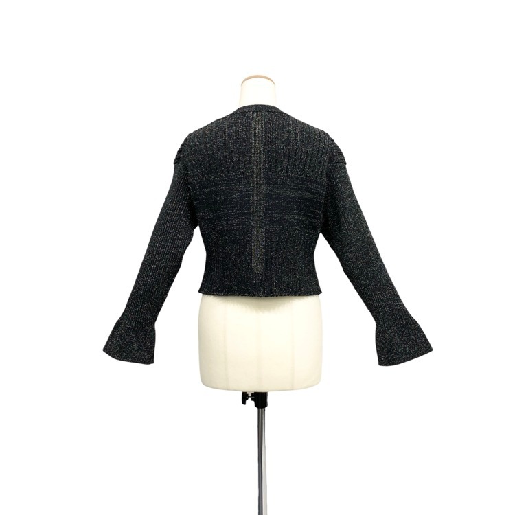 CFCL シーエフシーエル FLUTED GLITTER COLLARLESS SHIRT CARDIGAN グリッターカーディガン 1 CF008KE067