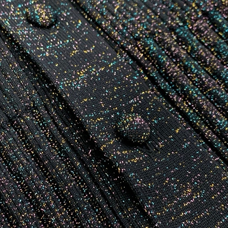 CFCL シーエフシーエル FLUTED GLITTER COLLARLESS SHIRT CARDIGAN グリッターカーディガン 1 CF008KE067