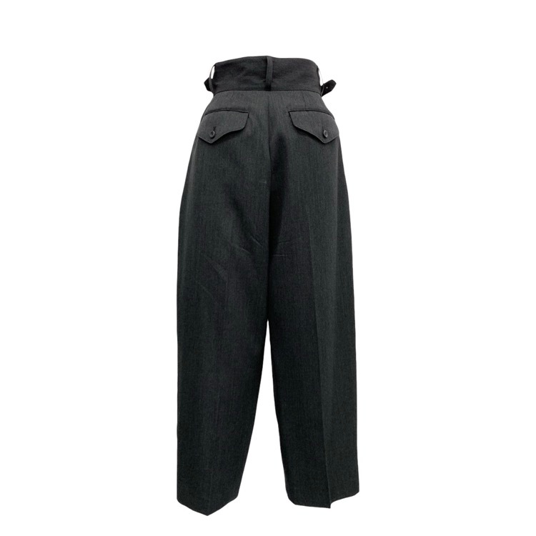 THE RERACS ザ リラクス THE GURKHA グルカ スラックス タックワイドパンツ グレー 36 22SS-REPT-133L