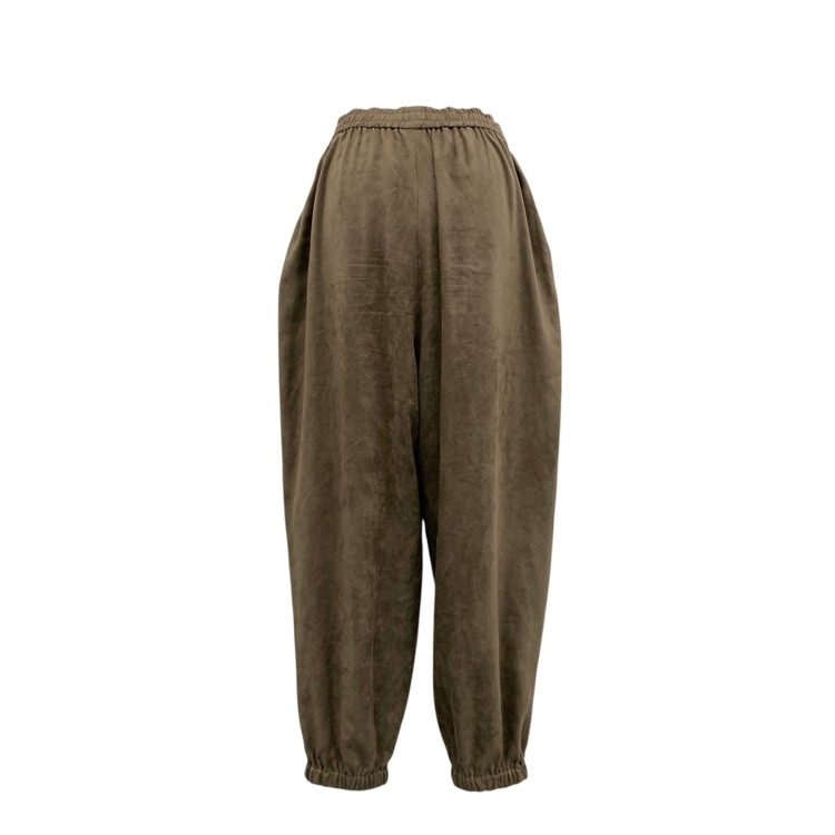 Curensology カレンソロジー フェイクスウェードバルーン パンツ ダークブラウン F CL505108ER