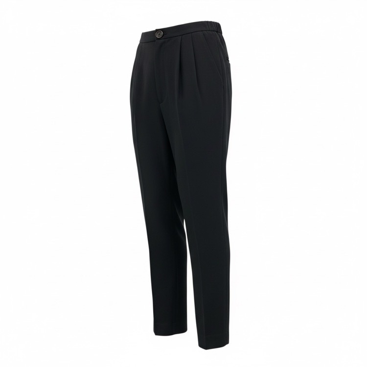 ENFOLD エンフォルド ELASTIC TACK TROUSERS タックトラウザー パンツ ブラック 36 300GA231-0520