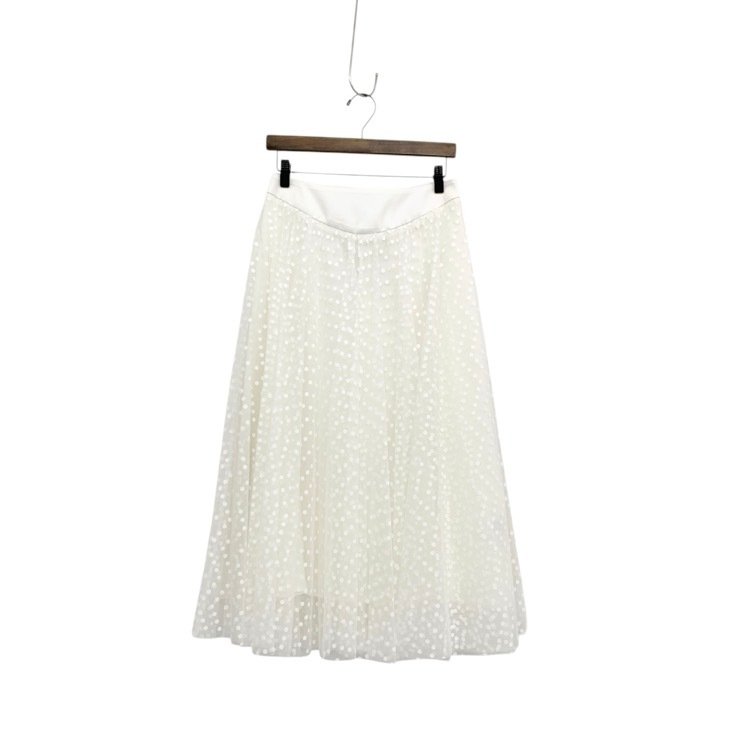 BORDERS at BALCONY ボーダーズアットバルコニー TULLE DOTS SKIRT チュールドットスカート ホワイト 38 BD2311-3H-42