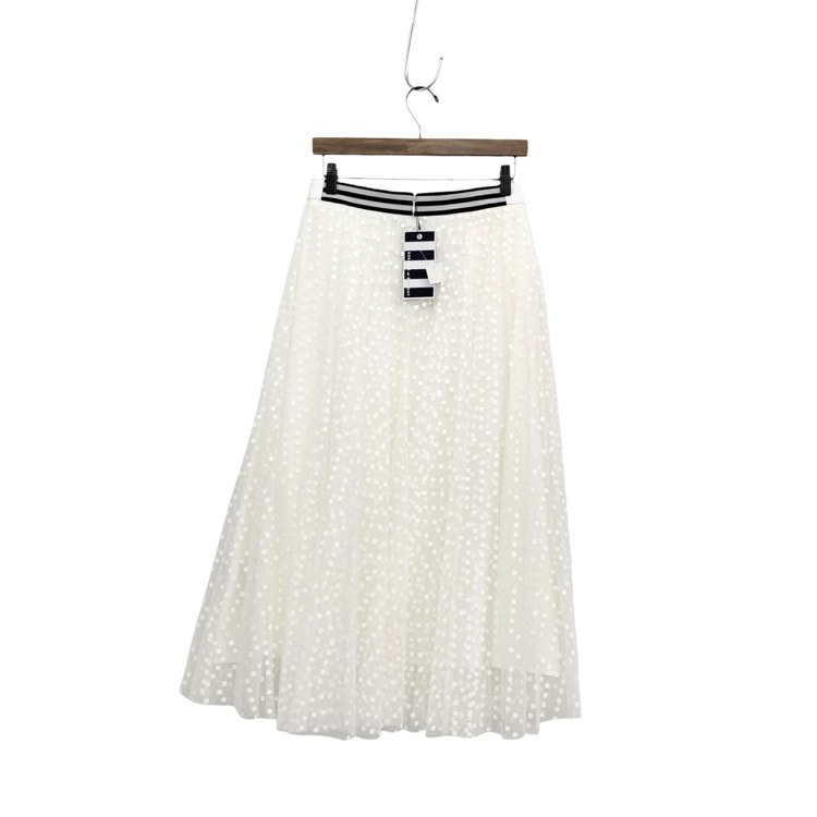 BORDERS at BALCONY ボーダーズアットバルコニー TULLE DOTS SKIRT チュールドットスカート ホワイト 38 BD2311-3H-42