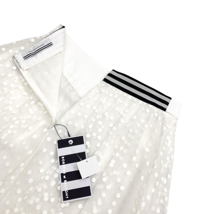 BORDERS at BALCONY ボーダーズアットバルコニー TULLE DOTS SKIRT チュールドットスカート ホワイト 38 BD2311-3H-42