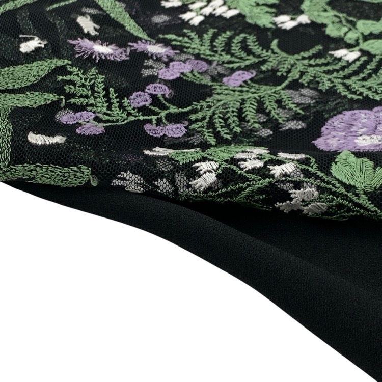 Mame Kurogouchi マメクロゴウチ Embroidery Sleeveless Blouse ボタニカルレースノースリーブブラウス パープル 1 MM19SS-SH701