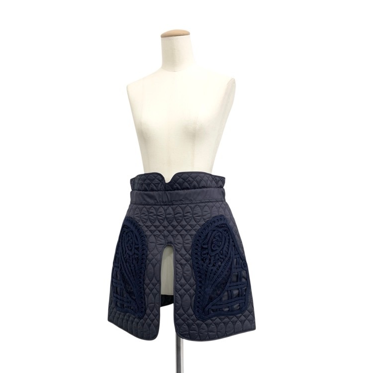 Mame Kurogouchi マメクロゴウチ Cording Embroidery Quilted Wrapped Skirt 刺繍スカート MM25SS-AC012