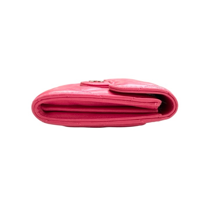 CHANEL シャネル フラップ コインケース カメリアステッチ フューシャピンク