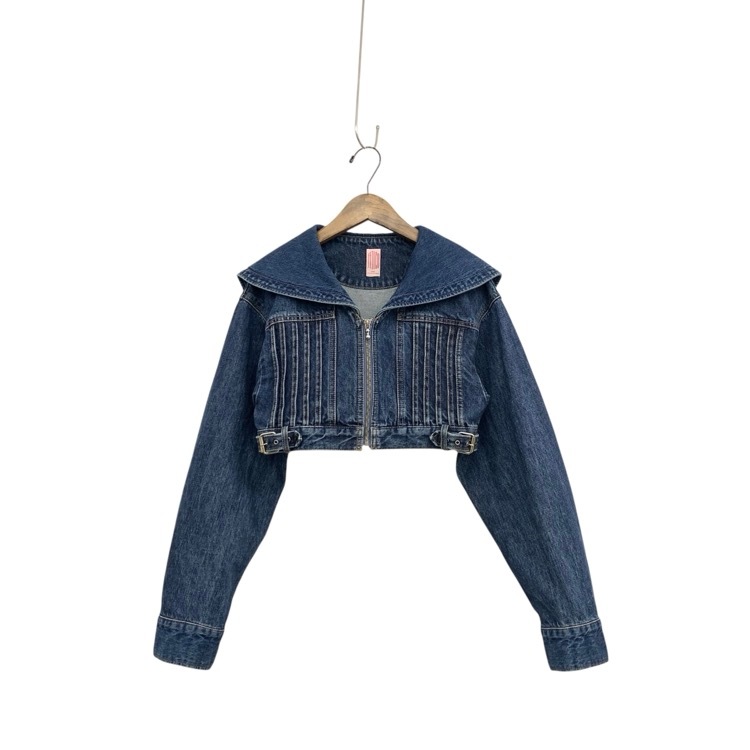 FETICO フェティコ SAILOR COLLAR DENIM JACKET セーラーカラー デニムジャケット エコブリーチ加工 ヴィンテージインディゴ 2 FTC232-0203