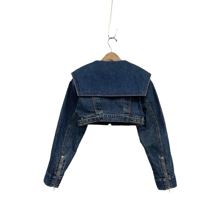 FETICO フェティコ SAILOR COLLAR DENIM JACKET セーラーカラー デニムジャケット エコブリーチ加工 ヴィンテージインディゴ 2 FTC232-0203
