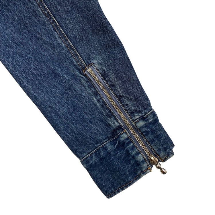 FETICO フェティコ SAILOR COLLAR DENIM JACKET セーラーカラー デニムジャケット エコブリーチ加工 ヴィンテージインディゴ 2 FTC232-0203