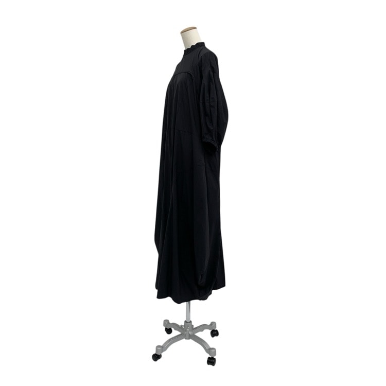 nagonstans ナゴンスタンス super lightweight baloon-sleeves dress スーパーライトウェイトバルーンスリーブワンピース ブラック M 470HS833-0840