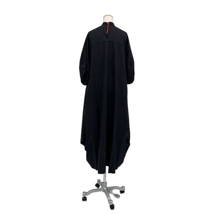 nagonstans ナゴンスタンス super lightweight baloon-sleeves dress スーパーライトウェイトバルーンスリーブワンピース ブラック M 470HS833-0840