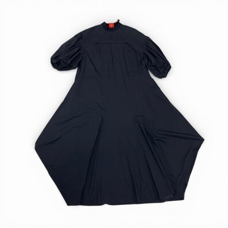 nagonstans ナゴンスタンス super lightweight baloon-sleeves dress スーパーライトウェイトバルーンスリーブワンピース ブラック M 470HS833-0840