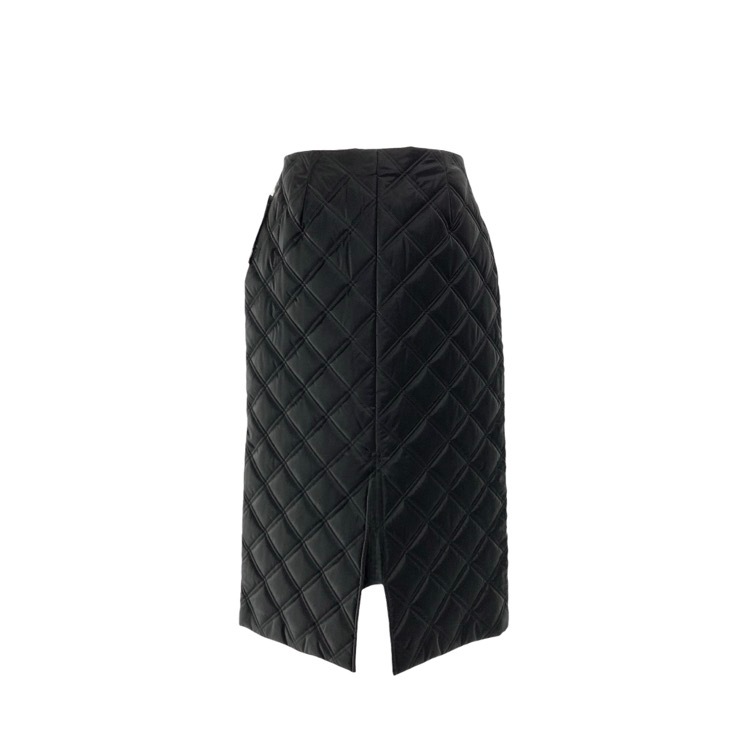 BORDERS at BALCONY ボーダーズアットバルコニー QILTING MIDI SKIRT キルティングミディスカート ブラック 38 BD2421-3H-54