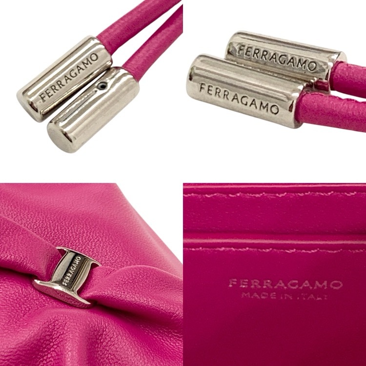 FERRAGAMO フェラガモ ヴァラ ミニバッグ チェーンショルダー フーシャ 220838 780181