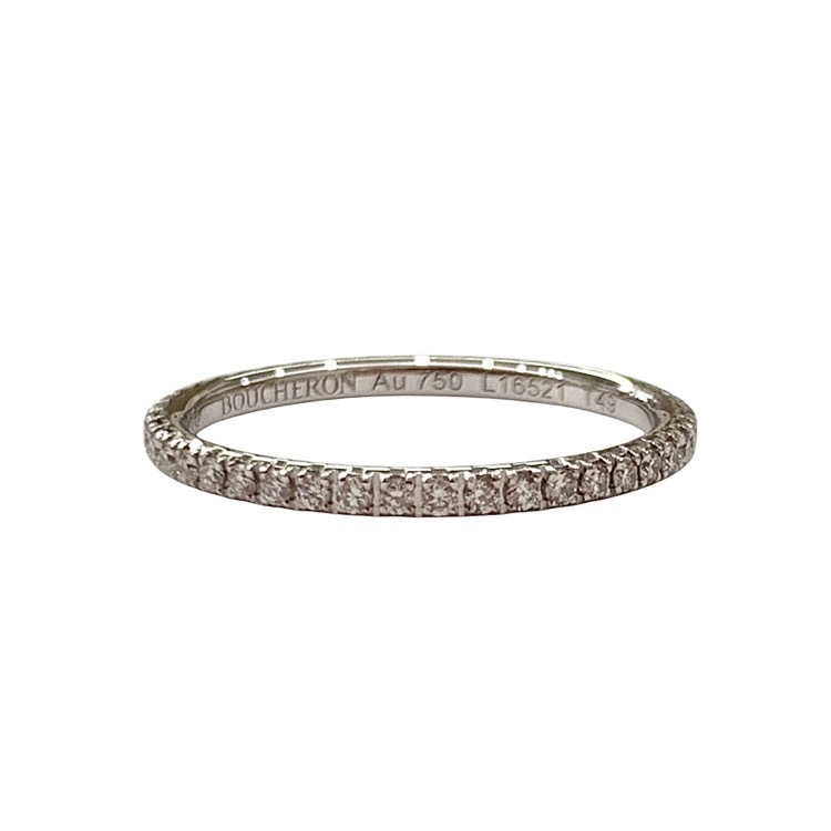 BOUCHERON ブシュロン エピュール ダイヤモンド リング ラウンドカット ダイヤモンド45石（計0.26カラット）K18WG 49 JAL0118