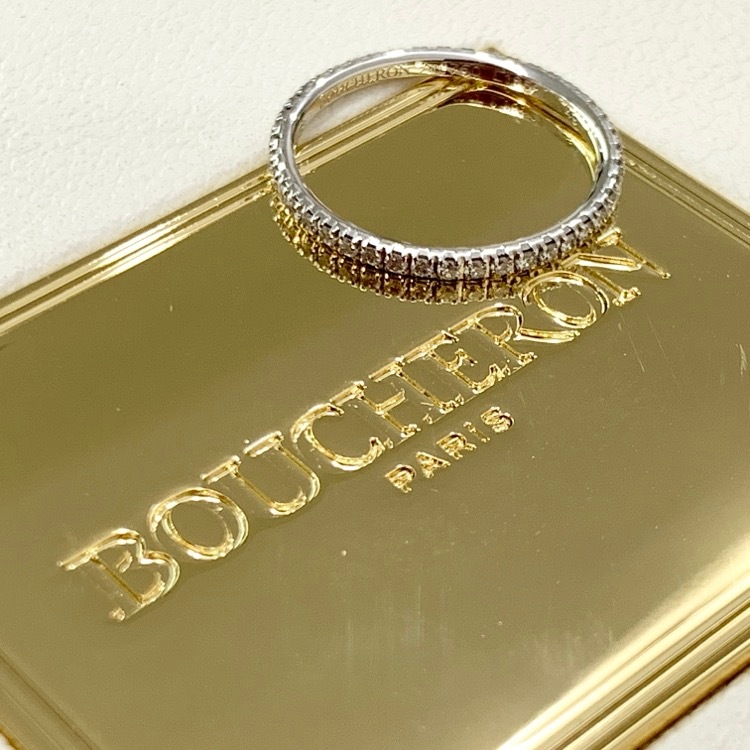 BOUCHERON ブシュロン エピュール ダイヤモンド リング ラウンドカット ダイヤモンド45石（計0.26カラット）K18WG 49 JAL0118