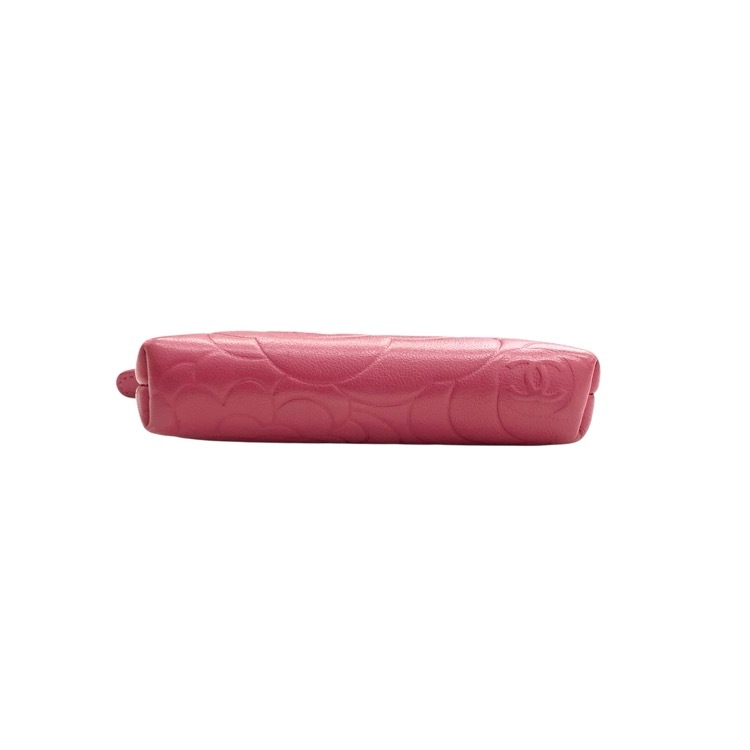 CHANEL シャネル コインパース カメリアステッチ フランボワーズ