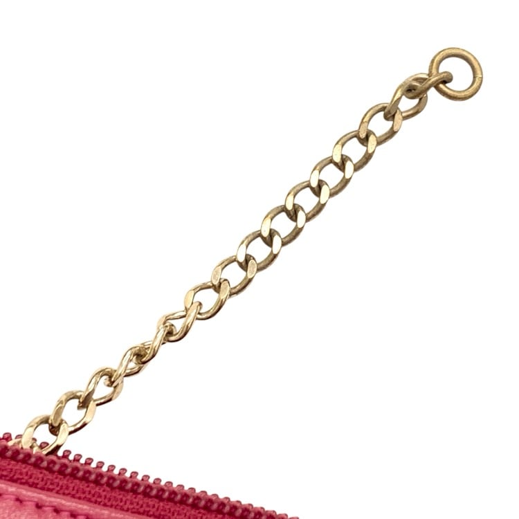 CHANEL シャネル コインパース カメリアステッチ フランボワーズ