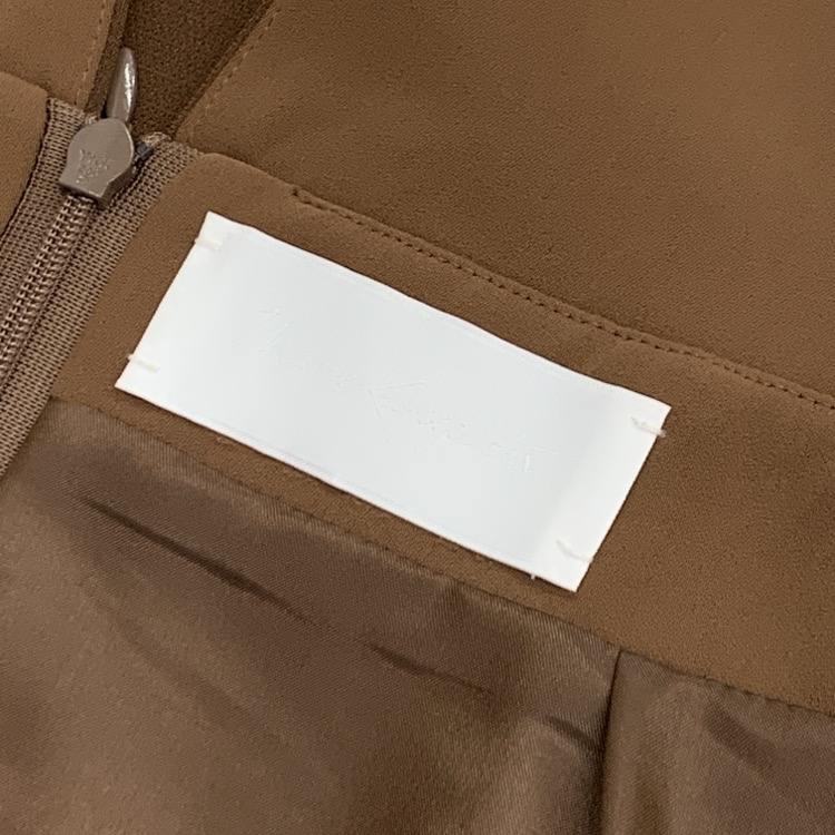 Mame Kurogouchi マメクロゴウチ V Neck Sleeveless Dress Vネックワンピース ブラウン 2 MM21PF-DR717