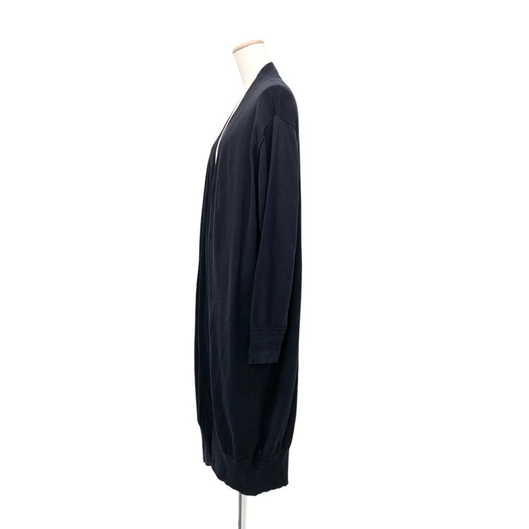 HYKE ハイク COTTON LONG CARDIGAN コットンロングカーディガン ネイビー 2 11321