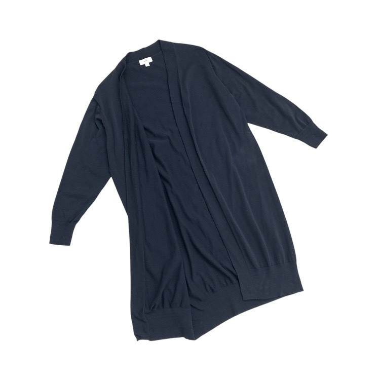 HYKE ハイク COTTON LONG CARDIGAN コットンロングカーディガン ネイビー 2 11321