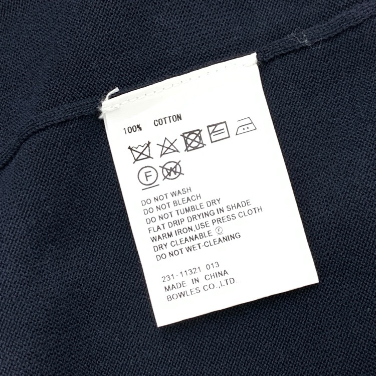 HYKE ハイク COTTON LONG CARDIGAN コットンロングカーディガン ネイビー 2 11321
