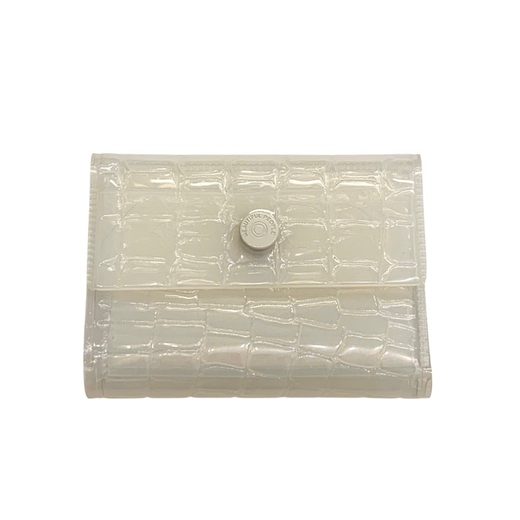 beautiful people ビューティフルピープル nothing to hide vinyl mini wallet PVCミニウォレット 財布 ホワイト F 1626512003