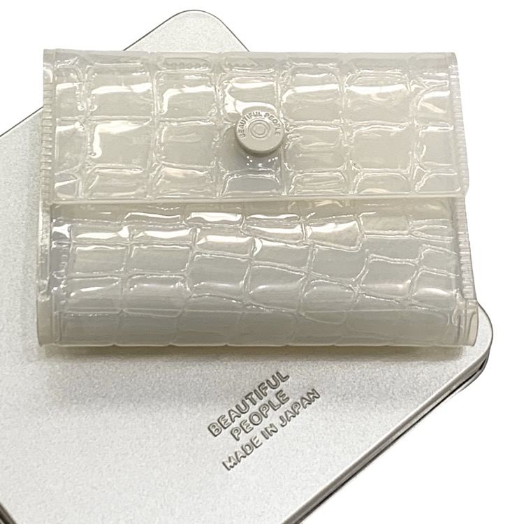beautiful people ビューティフルピープル nothing to hide vinyl mini wallet PVCミニウォレット 財布 ホワイト F 1626512003