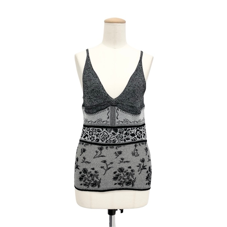 Mame Kurogouchi マメクロゴウチ Floral Jacquard Knit Camisole Top