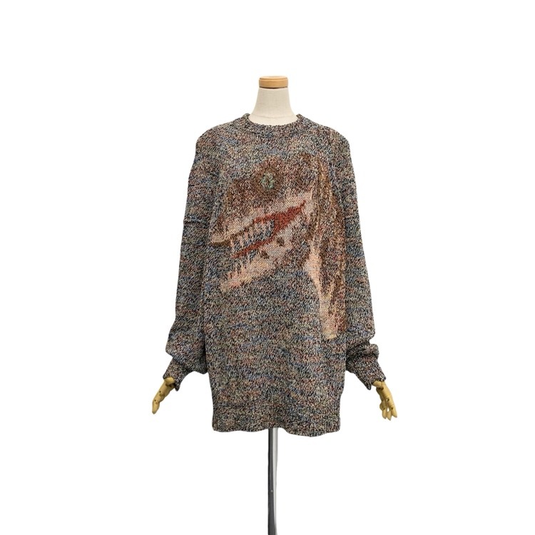 PHOTOCOPIEU フォトコピュー CREMENCE DINO KNIT 恐竜ニット セーター マルチ TU 212CMC