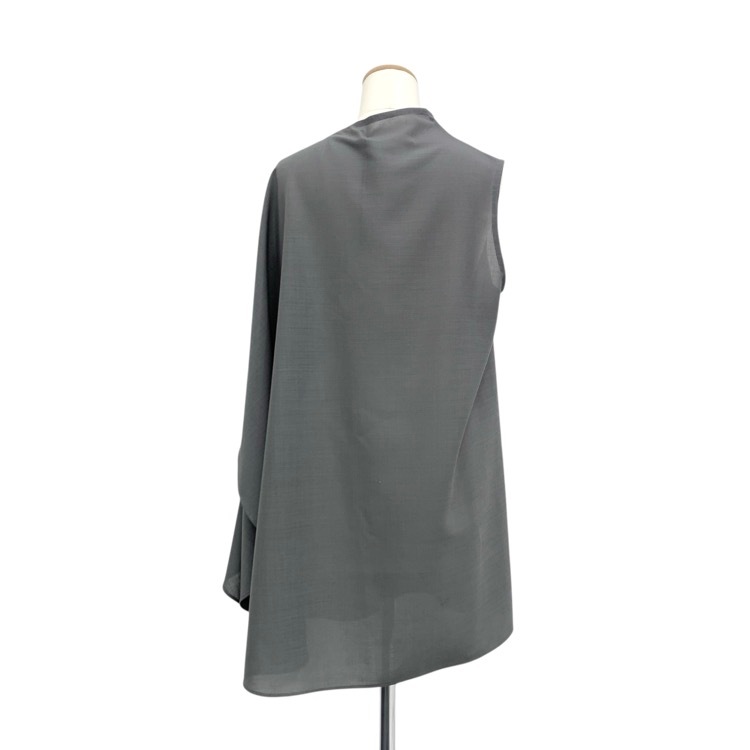HARUNOBUMURATA ハルノブムラタ LEVI メタルボタン ブラウス グレー 36 HM25S739-ANT16