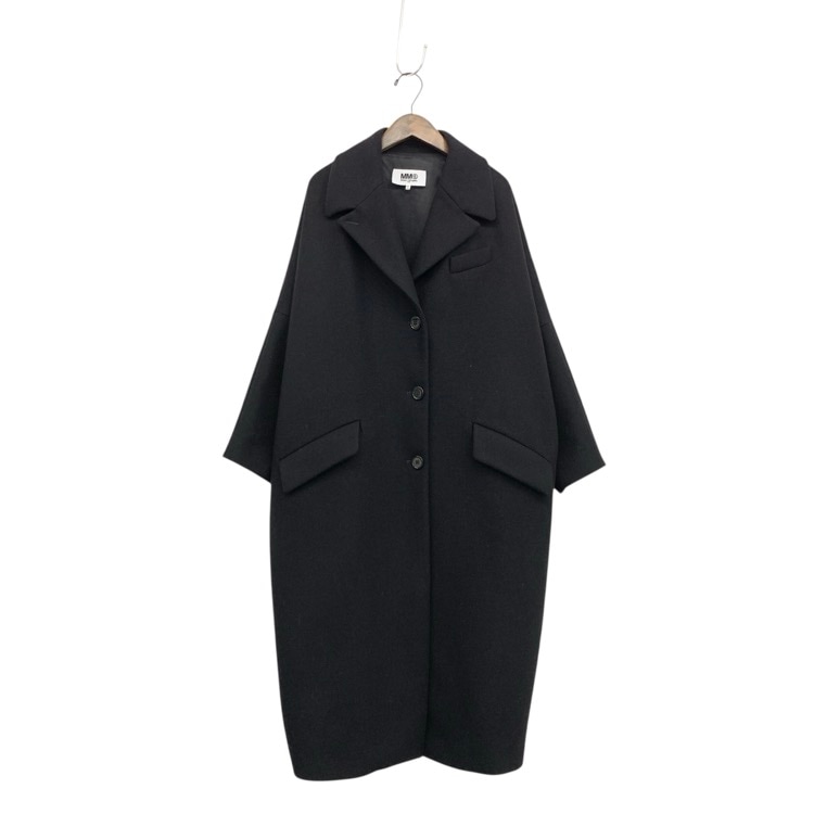 MM6 Maison Margiela ロゴ刺繍ブラック コート　新品未使用 MM6 Maison Margiela ロゴ刺繍ブラック コート 新品未使用 MM6 Maison