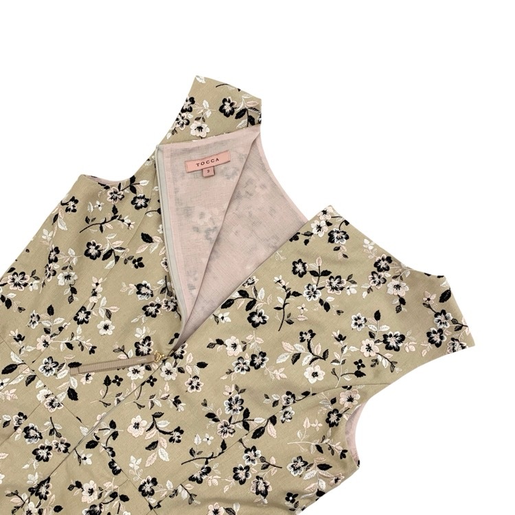 TOCCA トッカ LADY'S EARDROP ドレス ワンピース ベージュ 2 OPTOGA0200