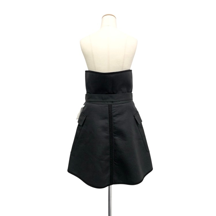 THE RERACS ザ リラクス SYNTHETIC MOUTON SKIRT ムートン ラップスカート ブラック 38 22FW-RESK-139L