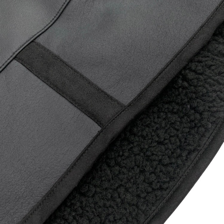 THE RERACS ザ リラクス SYNTHETIC MOUTON SKIRT ムートン ラップスカート ブラック 38 22FW-RESK-139L