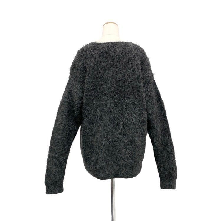 HARUNOBUMURATA ハルノブムラタ MARSHA シャギー ニット プルオーバー チャコール 36 HM25W1021-AGI19