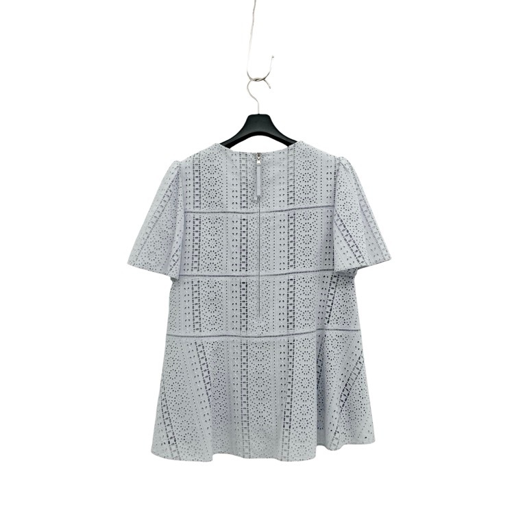 FOXEY フォクシー ブラウス プロヴァンス コットンアイレット ブルー 38 45167-SBOY