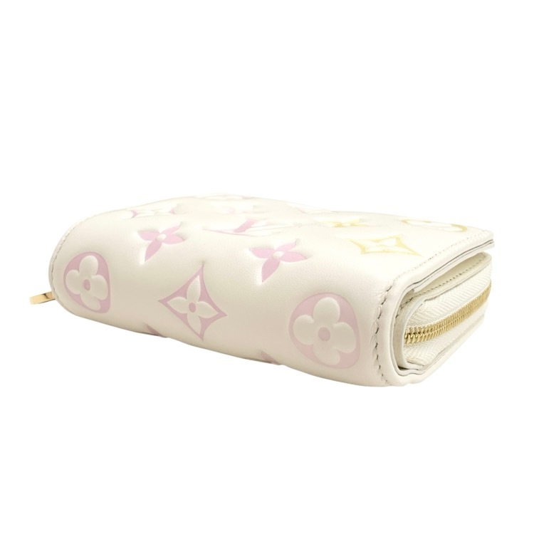 LOUIS VUITTON ルイ・ヴィトン ポルトフォイユ･ルー クッサン ラムレザー パッファー アイボリー系 M11909