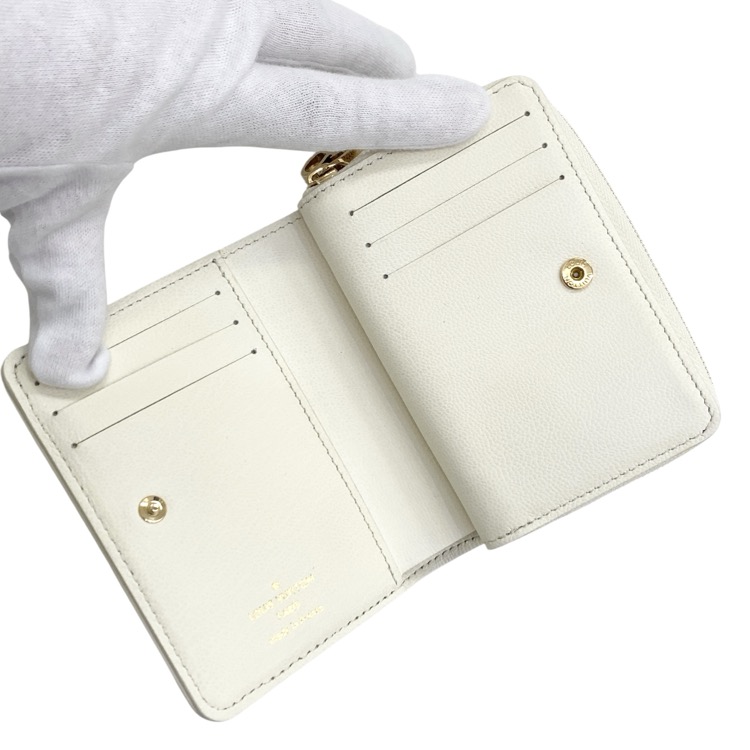 LOUIS VUITTON ルイ・ヴィトン ポルトフォイユ･ルー クッサン ラムレザー パッファー アイボリー系 M11909