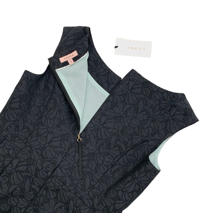 TOCCA トッカ IBBON LABYRINTH JACQUARD ドレス ワンピース ブラック 2 OPTOCA0850