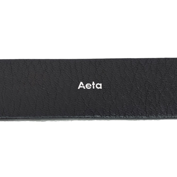 Aeta アエタ DEER OVAL RING BELT ディアレザー リングベルト ブラック DA38