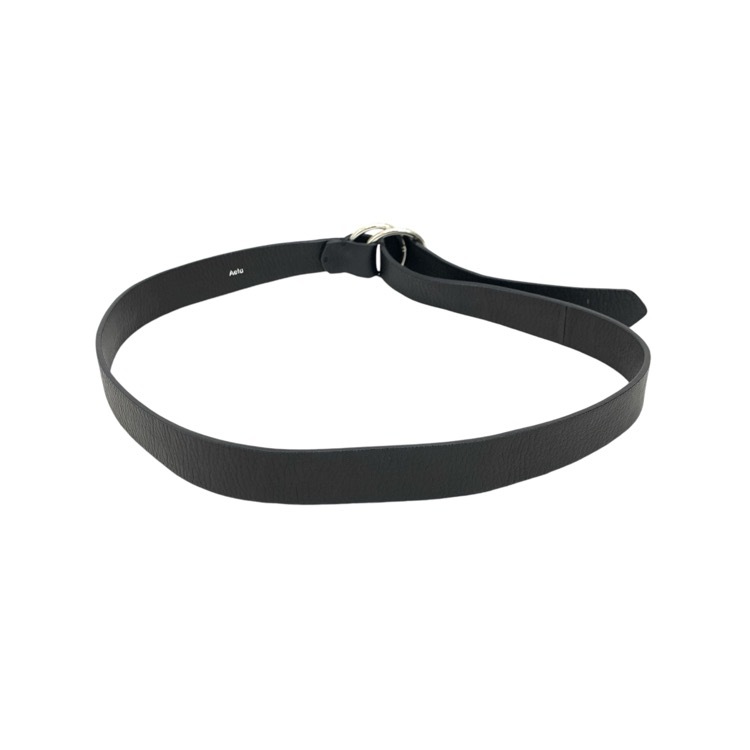 Aeta アエタ DEER OVAL RING BELT ディアレザー リングベルト ブラック DA38