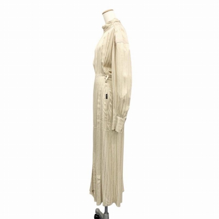 PHOTOCOPIEU フォトコピュー AURELIA DRESS ハイネック 刺繍ワンピース ベージュ 38 232ARA