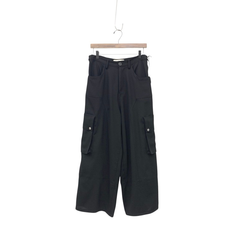 HARUNOBUMURATA ハルノブムラタ LOBBY サイドポケット パンツ ブラック 36 HM25S822-DOV01
