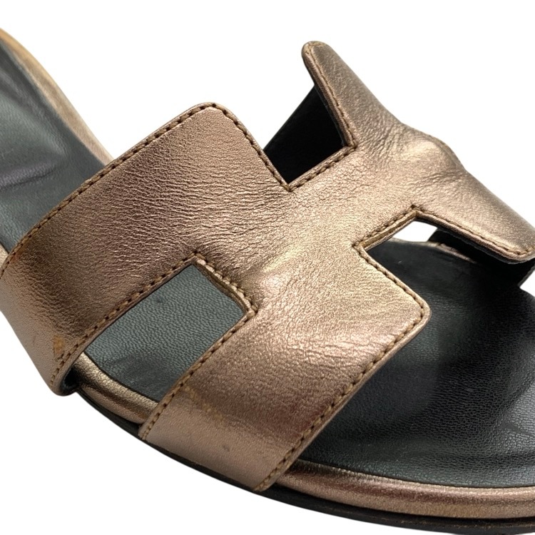 HERMES エルメス オラン Hサンダル ブロンズ 35