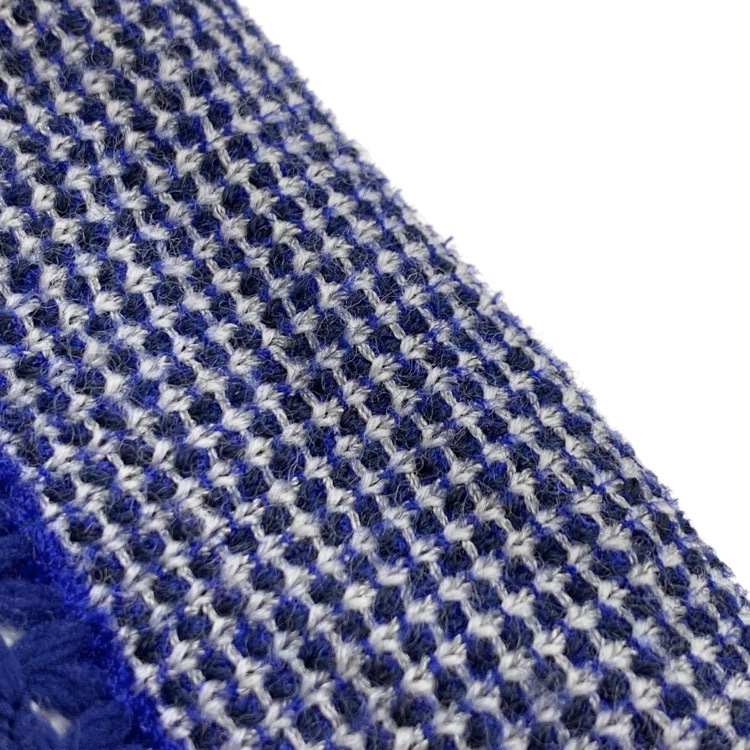 Mame Kurogouchi マメクロゴウチ Stripe HAMAGURI Knit Peplum One-Piece ハマグリニットワンピース ブルー 2 MM19AW-KN026