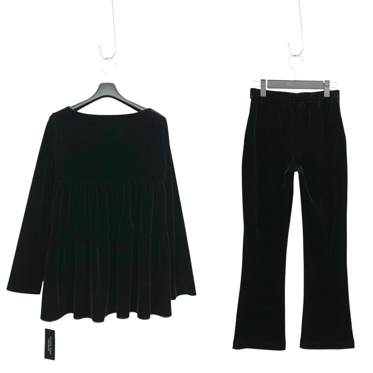 VELOUR NOIR by FOXEY NEWYORK フォクシー スリーピースセット スワーブノワール ベルベットブラック 38 45656-VSQOG